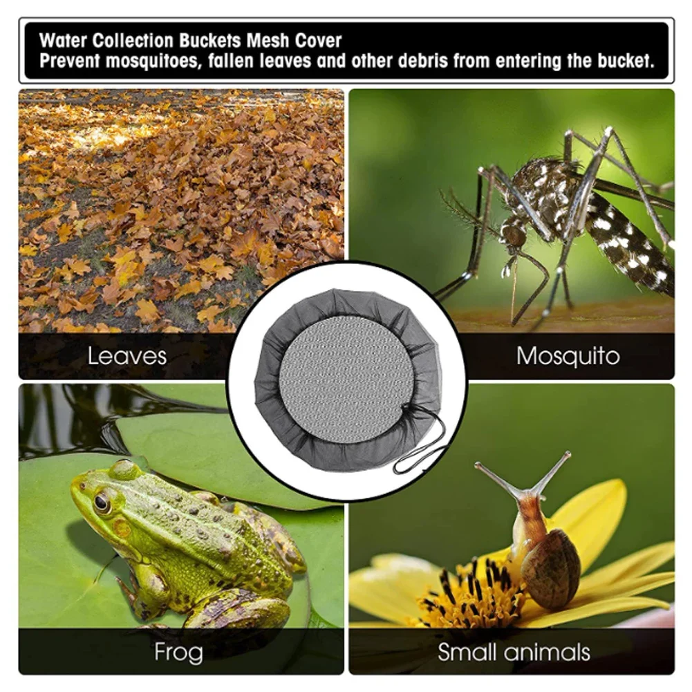 1/2 stücke Mesh Abdeckung Netting für Regen Barrel Wasser Sammlung Eimer Tank Regentropfen Ernte Werkzeug Anti-Moskito wasser Schutz