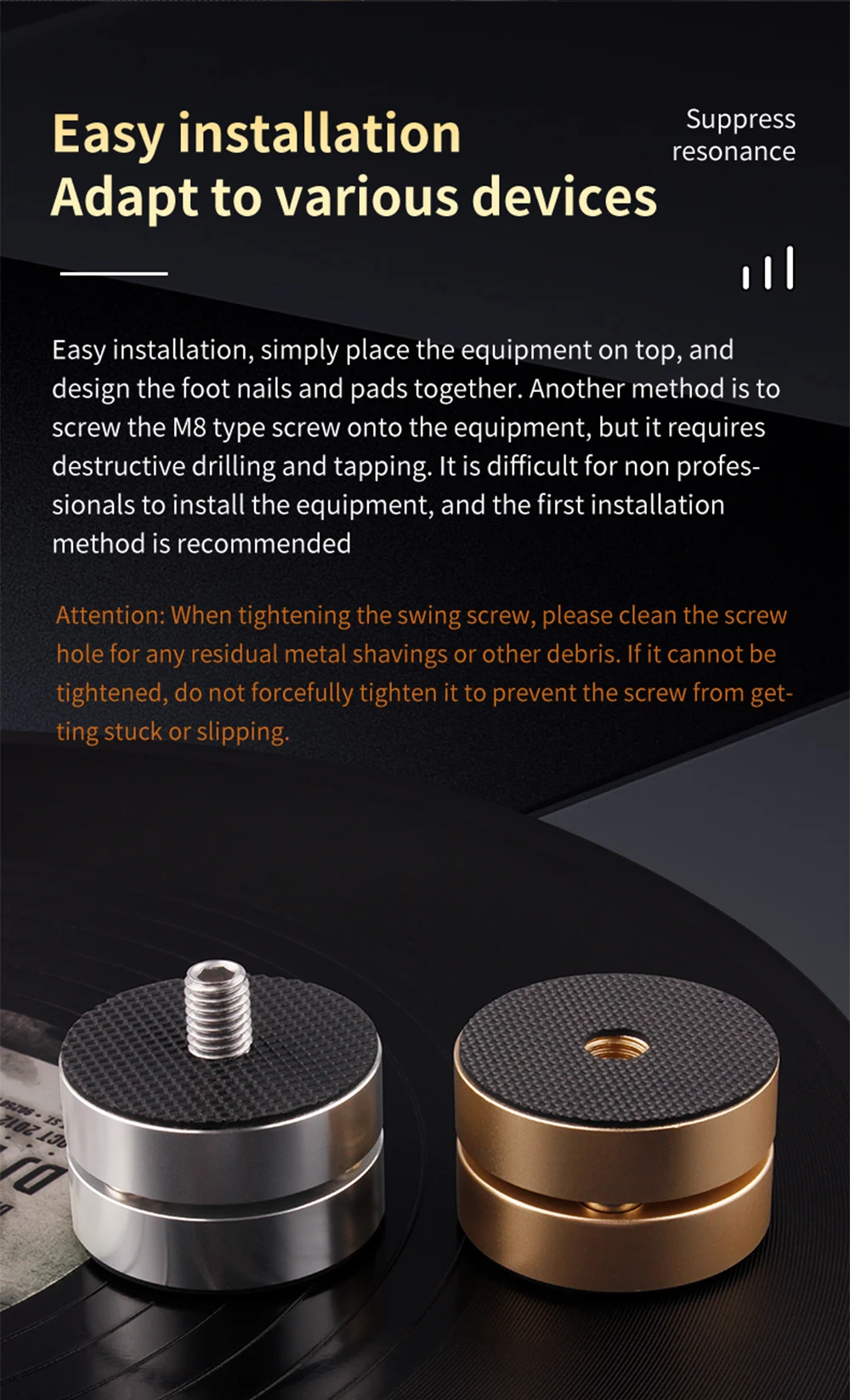 4PCS High-end-HiFi Aluminium Legierung HIFI Audio Lautsprecher Verstärker DAC CD Anti-shock Absorber Fuß Pads vibration Absorption Steht – Detail 6