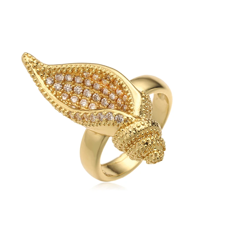 GANPUP Funkelnde Zirkonia-Schnecken-Fingerringe für Damen, Modisch, Neu, Trendig, 18K Gold PVD-beschichtet, Verstellbarer Ring, Schmuckgeschenk für Partys – Detail 7