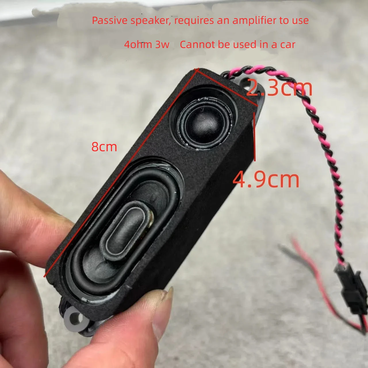 2PCS GHXAMP 2-Way Mini Speaker System 4Ω 3W with Line Control Amplifier Compatibility 80mm*49mm*23mm