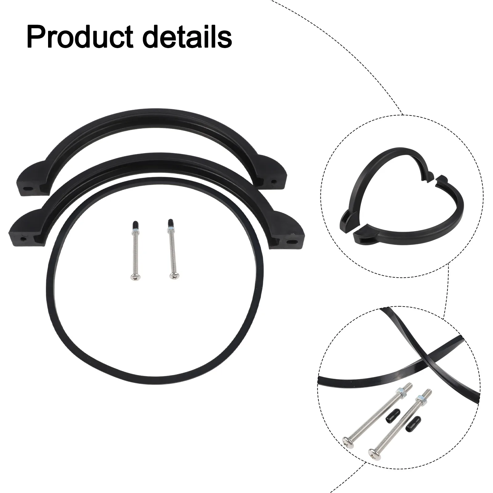 

1Set Clamp Collar For Ring SF90110-1 Clamp Collar With O-Ring For Intex 10 Inch Sand Filter Pump Replacement Spare Parts