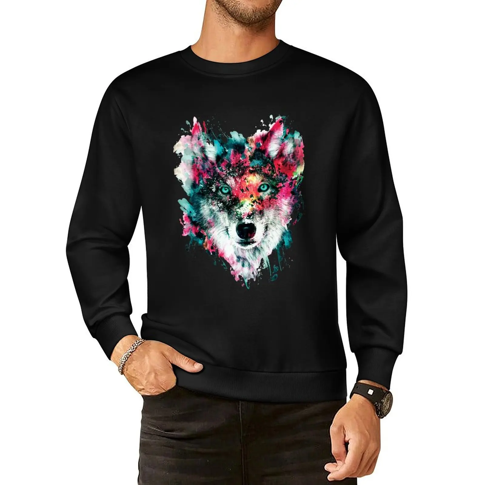 

Wolf II Pullover Hoodie tracksuits aesthetic clothing new in hoodies & sweat-shirt