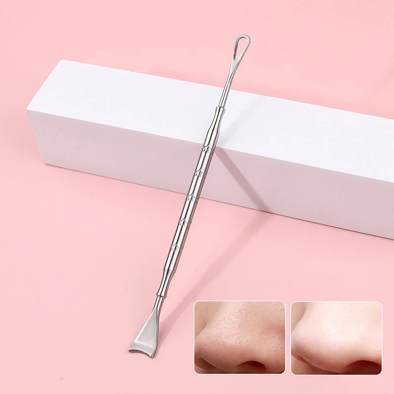 검은 점 여드름 블랙헤드 리무버 도구 바늘, 짜기 여드름 도구 스푼, 얼굴 청소 코메돈 추출기 모공 클리너