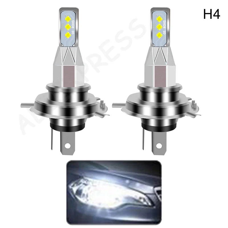 New1Pcs H4  LED Car Headlight Bulb Beam 24V 12V 80W High Power Auto Fog Light Lamps 6000K 8000K Headlampt 16000LM