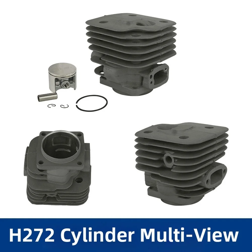 Cylinder Kit with FOR For piston for H272XP Chainsaw 52mm Bore 11pcs Metal Set Compatible with For Forestry Tools