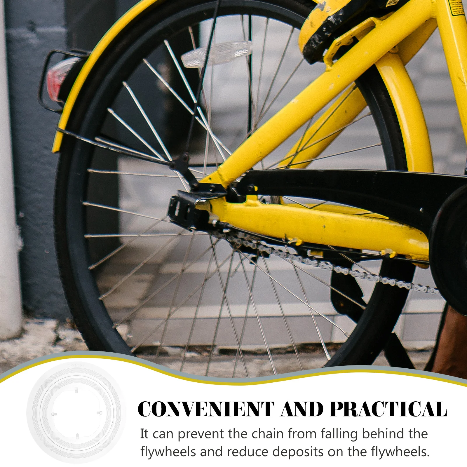 

Flywheel Cover Bike Flywheels Guard Front Sprocket Chain Protector Plastic Guard Rear Hub Cover Protector Bike Supplies