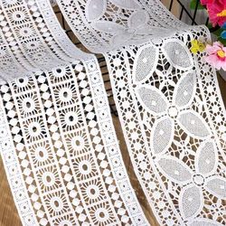 2Yards/lot White Embroidered Lace Ribbons French African Lace Fabric DIY Handmade Sewing Craft Wedding Gift Wrapping Decoration