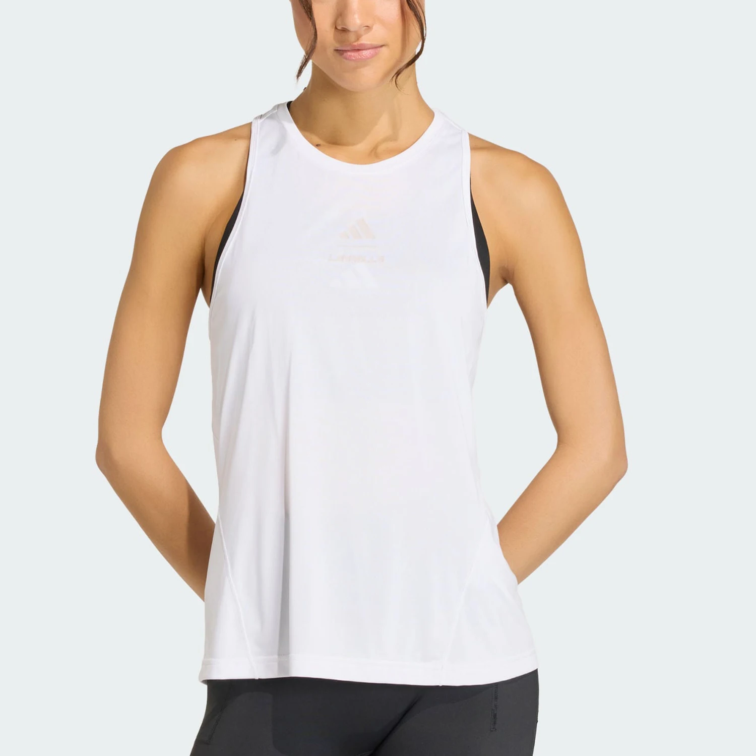 Adidas genuine summer women's sleeveless fitness training breathable vest T-shirt KS5921