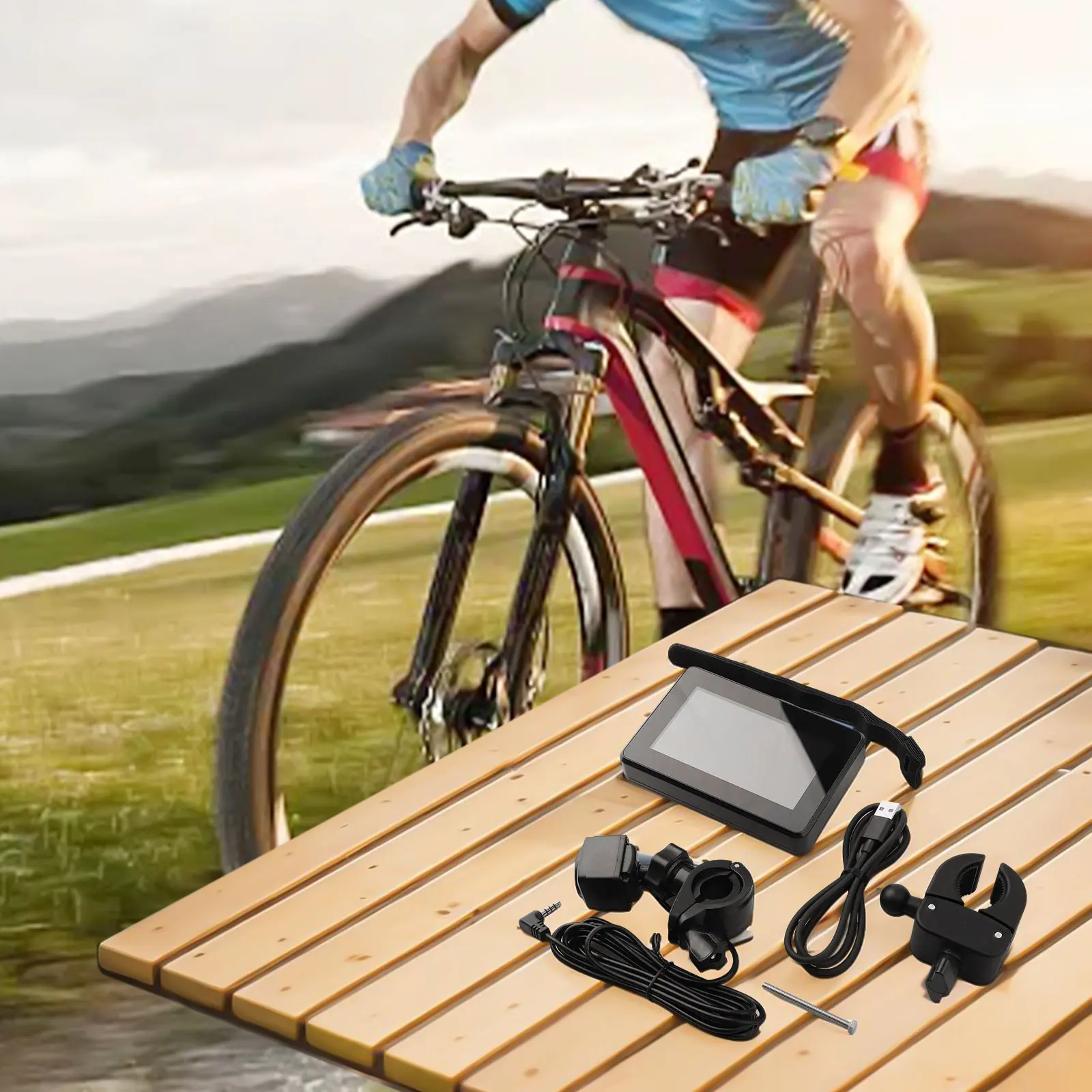 Cámara de bicicleta AHD de 1080P, pantalla con vista en vivo, 124x83x20mm, cámara de 1080P, Material ABS, conjunto de cámara y pantalla, seguridad en ciclismo