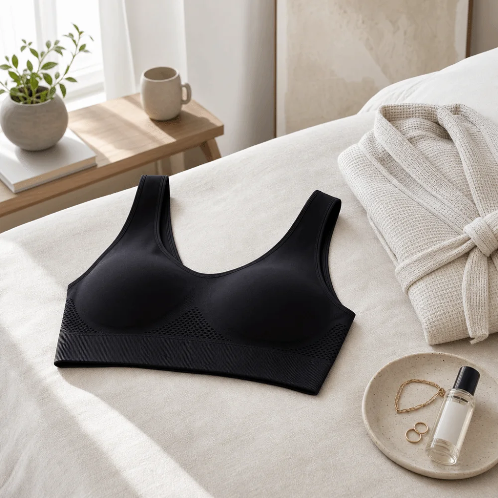 Komfortabler, atmungsaktiver Sport-Yoga-BH mit Mesh, schnelltrocknend, ohne Bügel, Push-up, Damenunterwäsche, Fitness – Detail 4