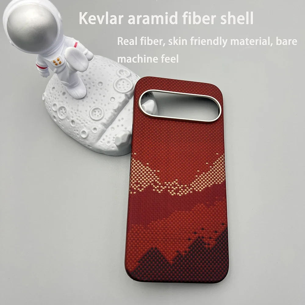 Etui na telefon Google Pixel 10Pro XL/10/10Pro z włókna aramidowego Kevlar, twarda obudowa z włókna węglowego, ultracienka, magnetyczna osłona ochronna. — zdjęcie produktu 2
