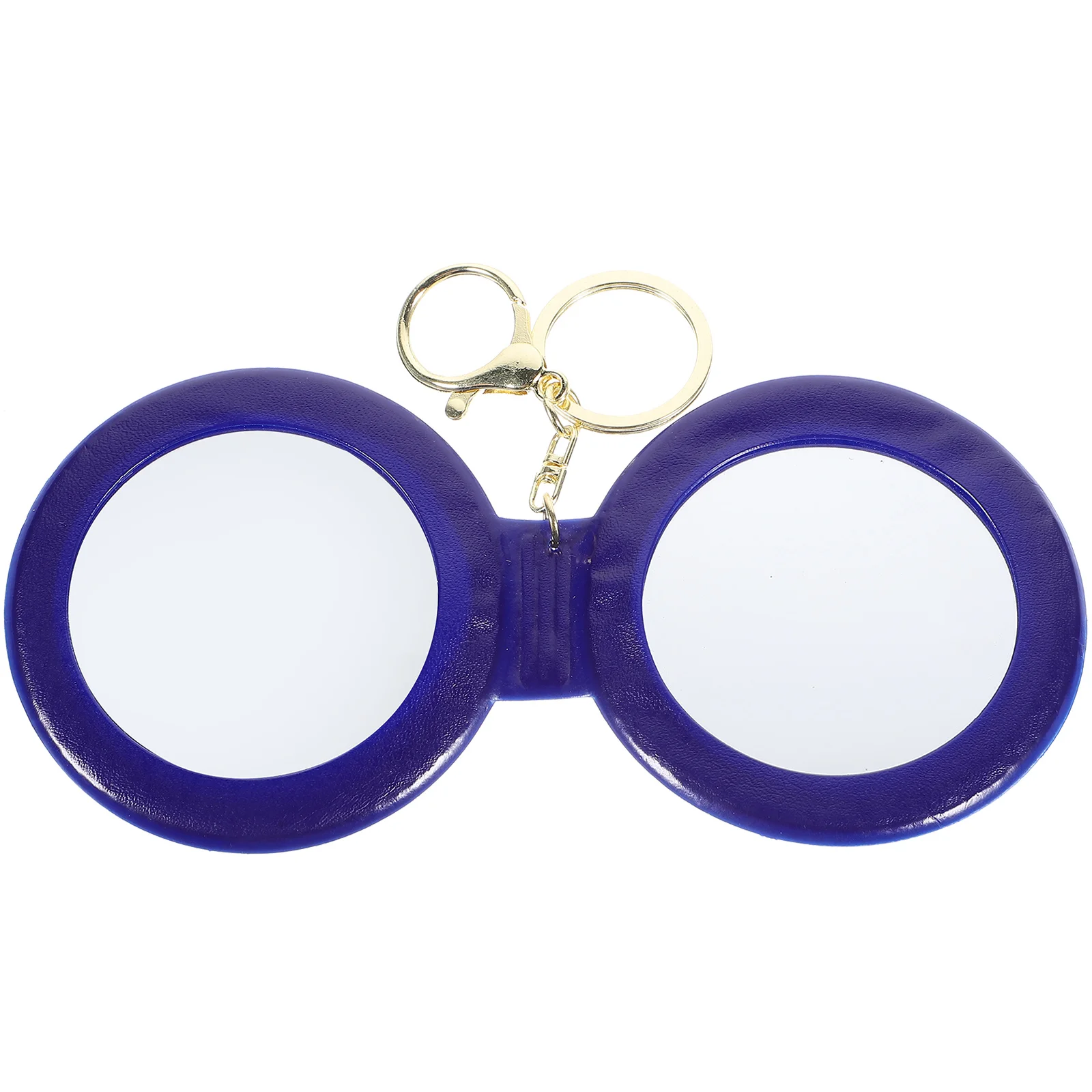 

Mini Compact Foldable Pocket Makeup Mirror Double Side Polished Surface PU Frame Small Mirror for on-The-Go Touch Ups