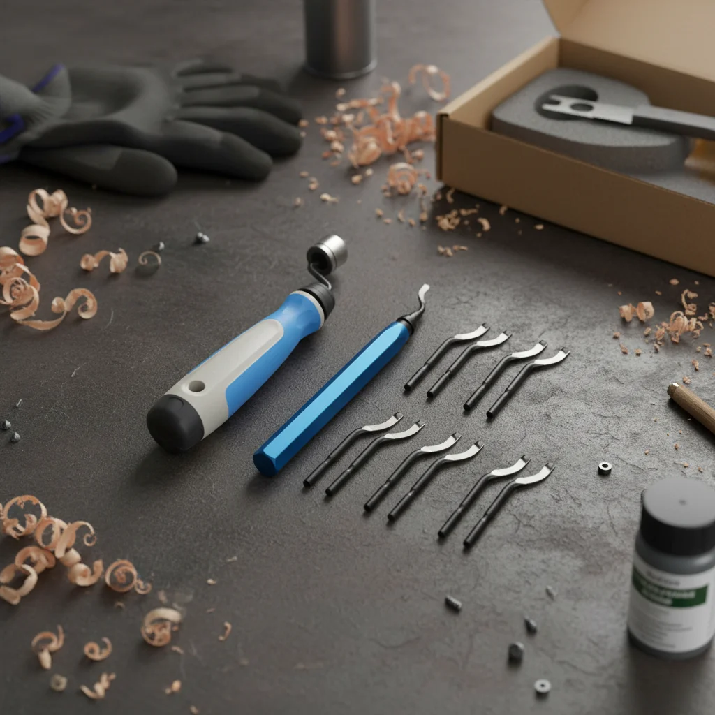 

Hand Deburring Tool Kit Burr Remover Countersink Blade For Wood Plastic Aluminum Swivel Blades Burr Removal Tool