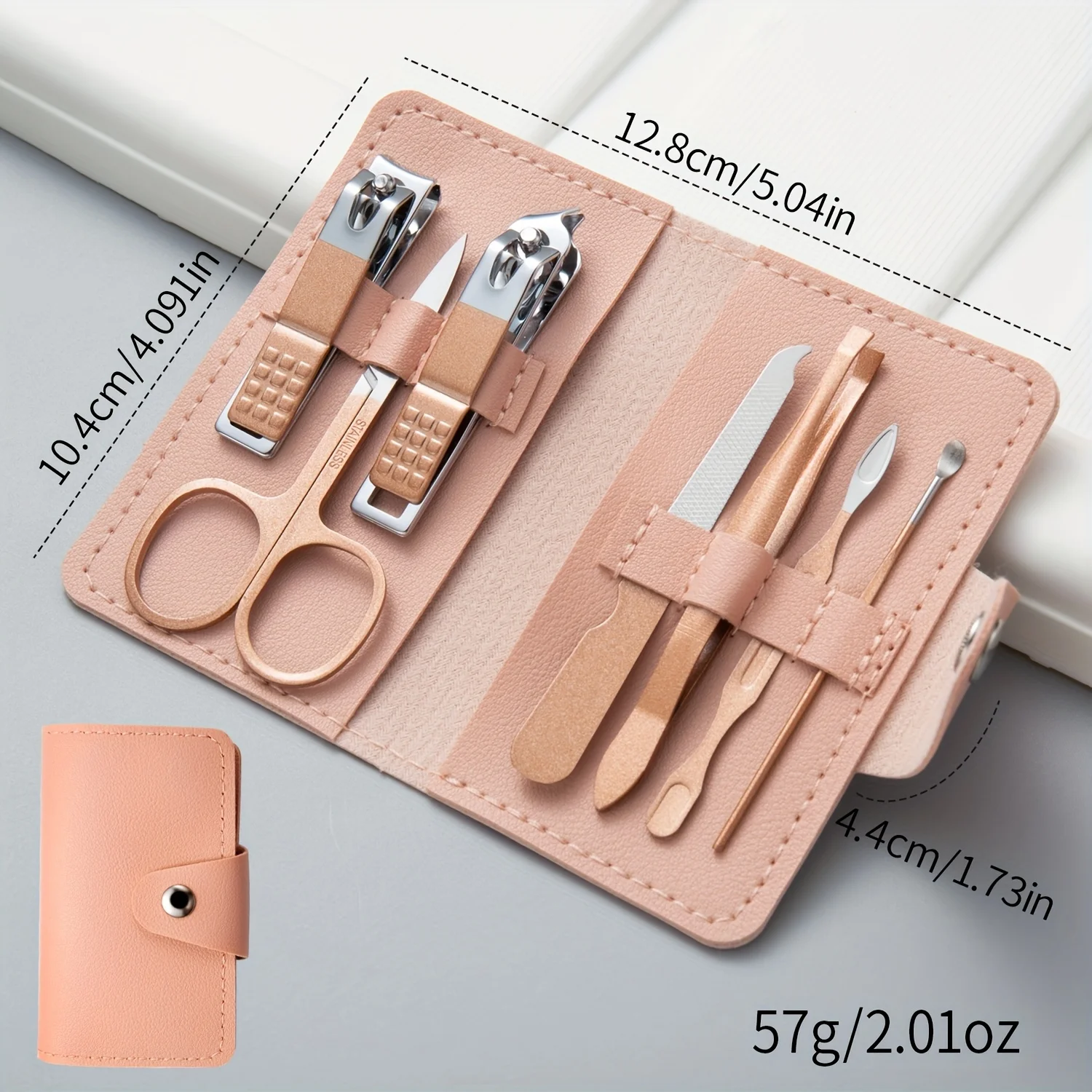 7Pcs Nail Clipper Kit Nail Cutter Eyebrow Scissors Nail File Tweezers Ear Spoon Manicure Set Personal Care Pedicure Tools Set