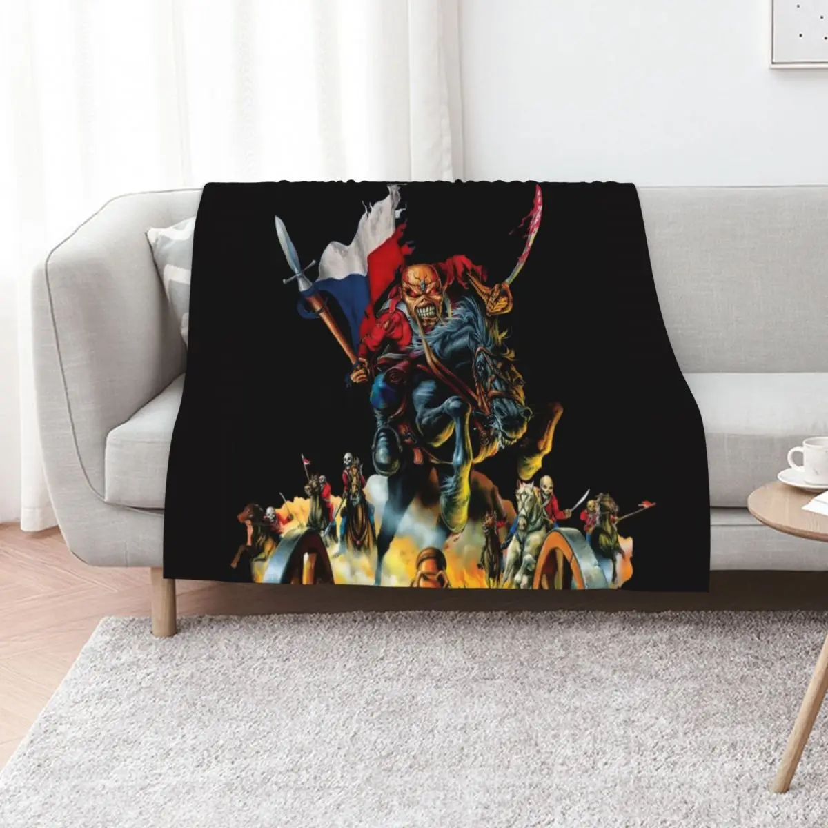 Heavy Rock music Iron 80s skull Iron Throw Blanket Weighted Travel Blankets For Baby manga for winter Blankets