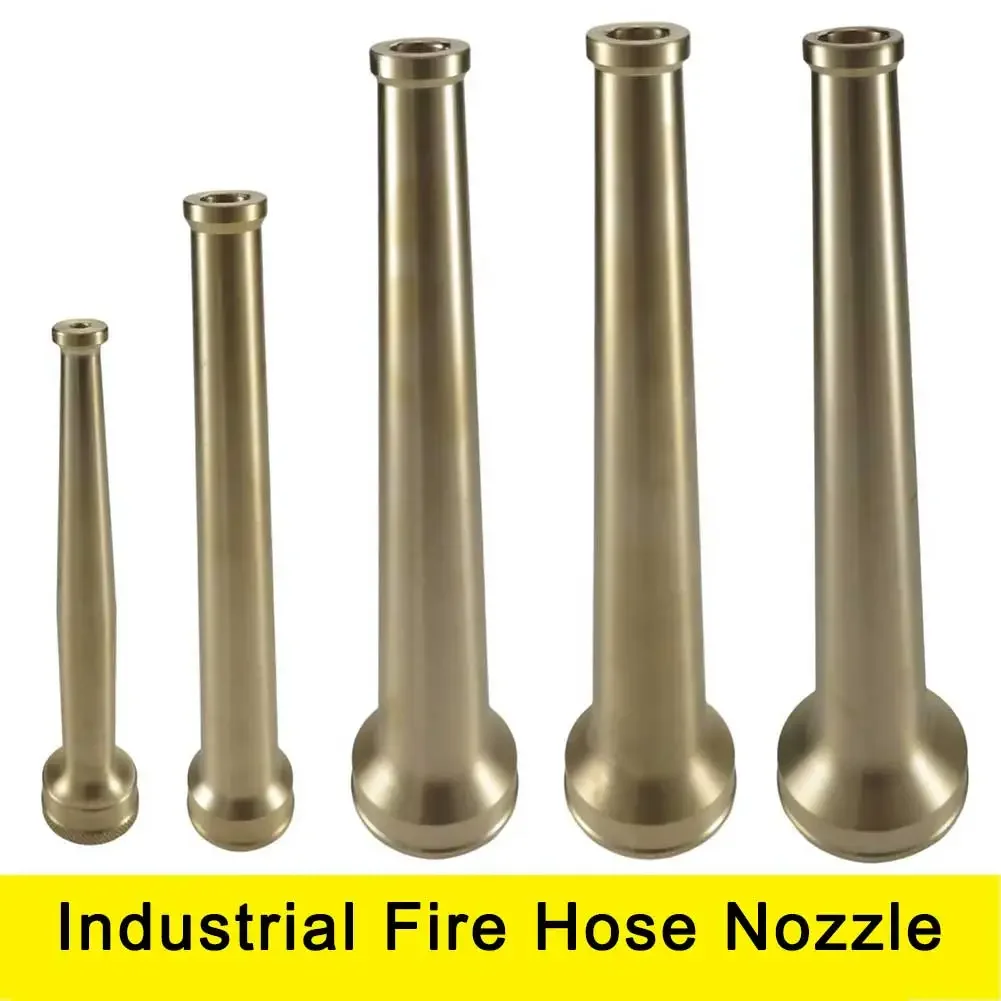 1 Pcs Brass Fire Hose Nozzle 1-1/2 Inch NST NH Industrial Sprinkler Head Efficient Water Flow Control For Fire Fighting