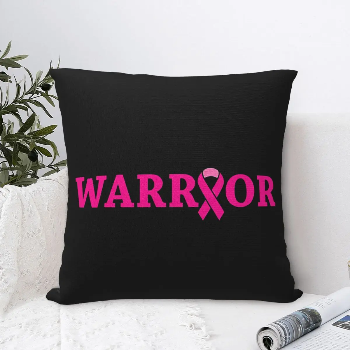 Breast Cancer Warrior Pillowcase Polyester Cushion Cover Decorative Throw Pillow Case Cover Home Dropshipping 40*40cm
