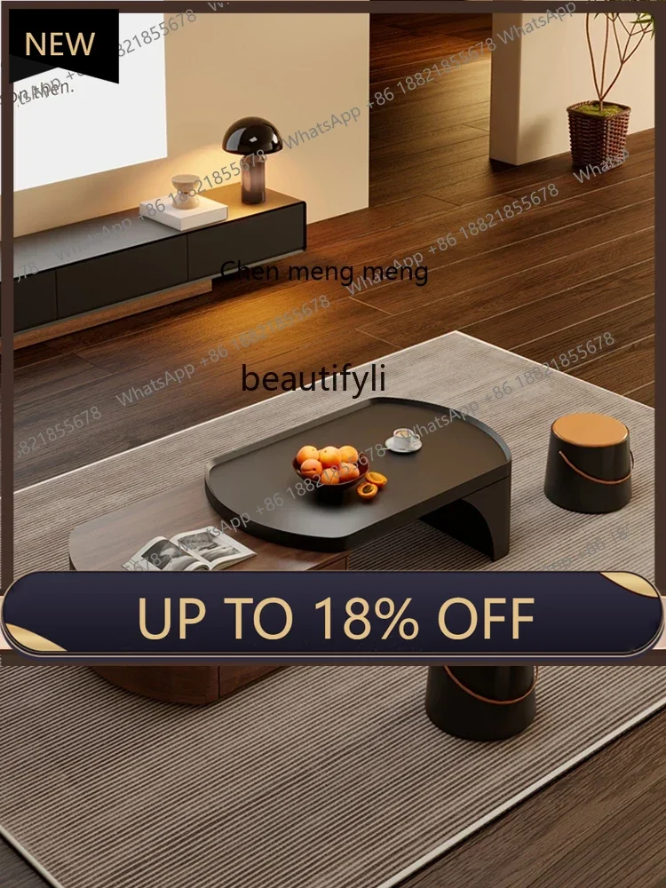 

P178 Retractable coffee table Modern multi-functional table Living room Household pure solid wood coffee table