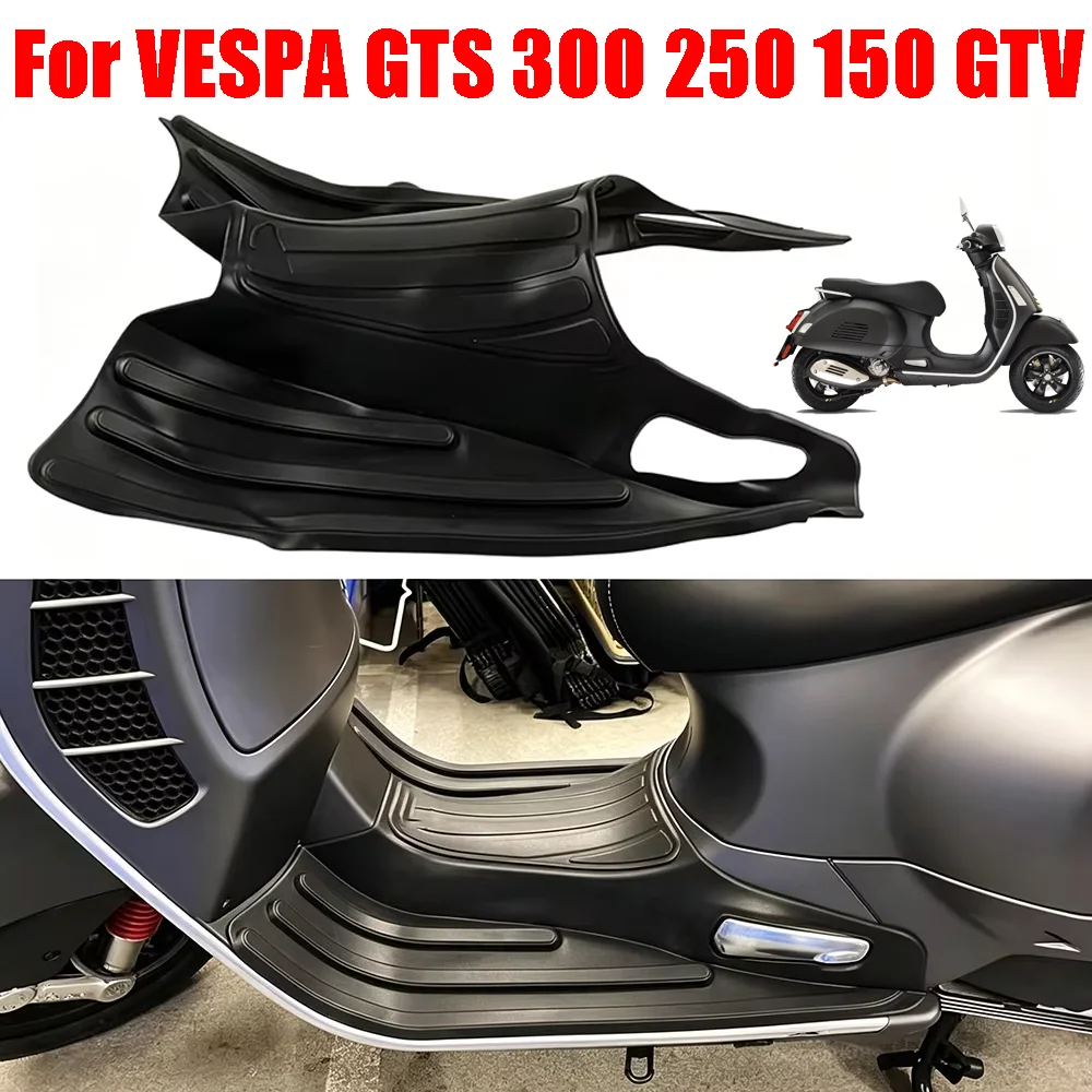 Image of Für VESPA GTS 300 250 150 GTV 300 Motorrad-Zubehör Fußpedale Gummi-Fußauflage Fußstützen-Schutz Rutschfeste Bodenmatte Teppich