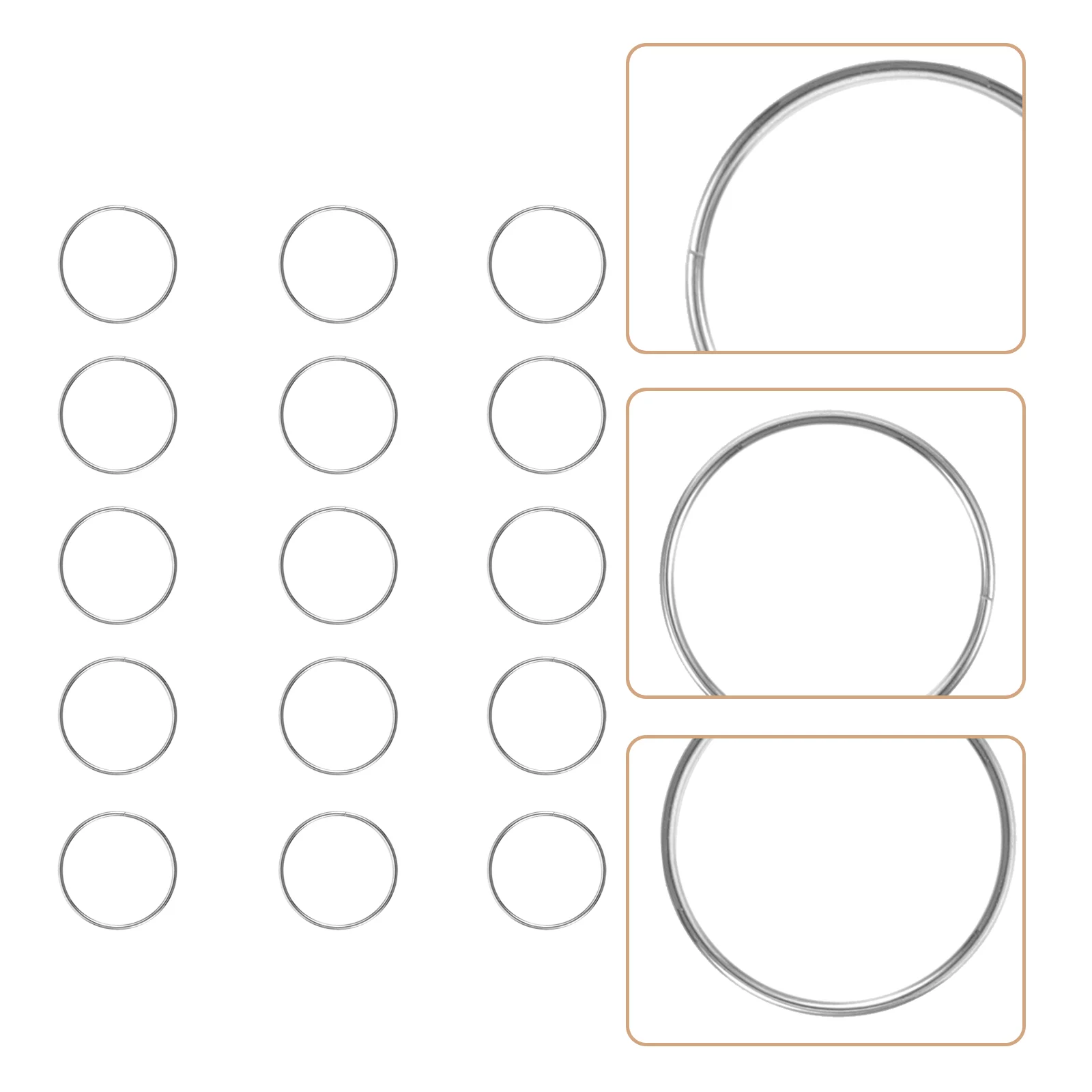 100 pezzi di collegamento anello lampada accessori anelli goccia in acciaio inossidabile sfera fai da te per pendente