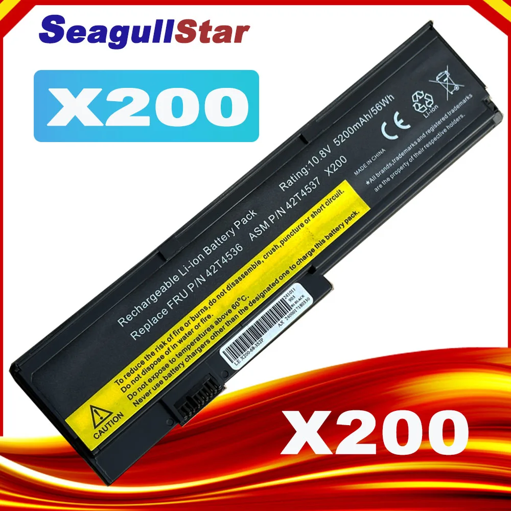 Laptop Battery For Lenovo ThinkPad X200 X200s X201 X201i X201s 42T4834 42T4835 43R9254 ASM 42T4537 FRU 42T4536 42T4538