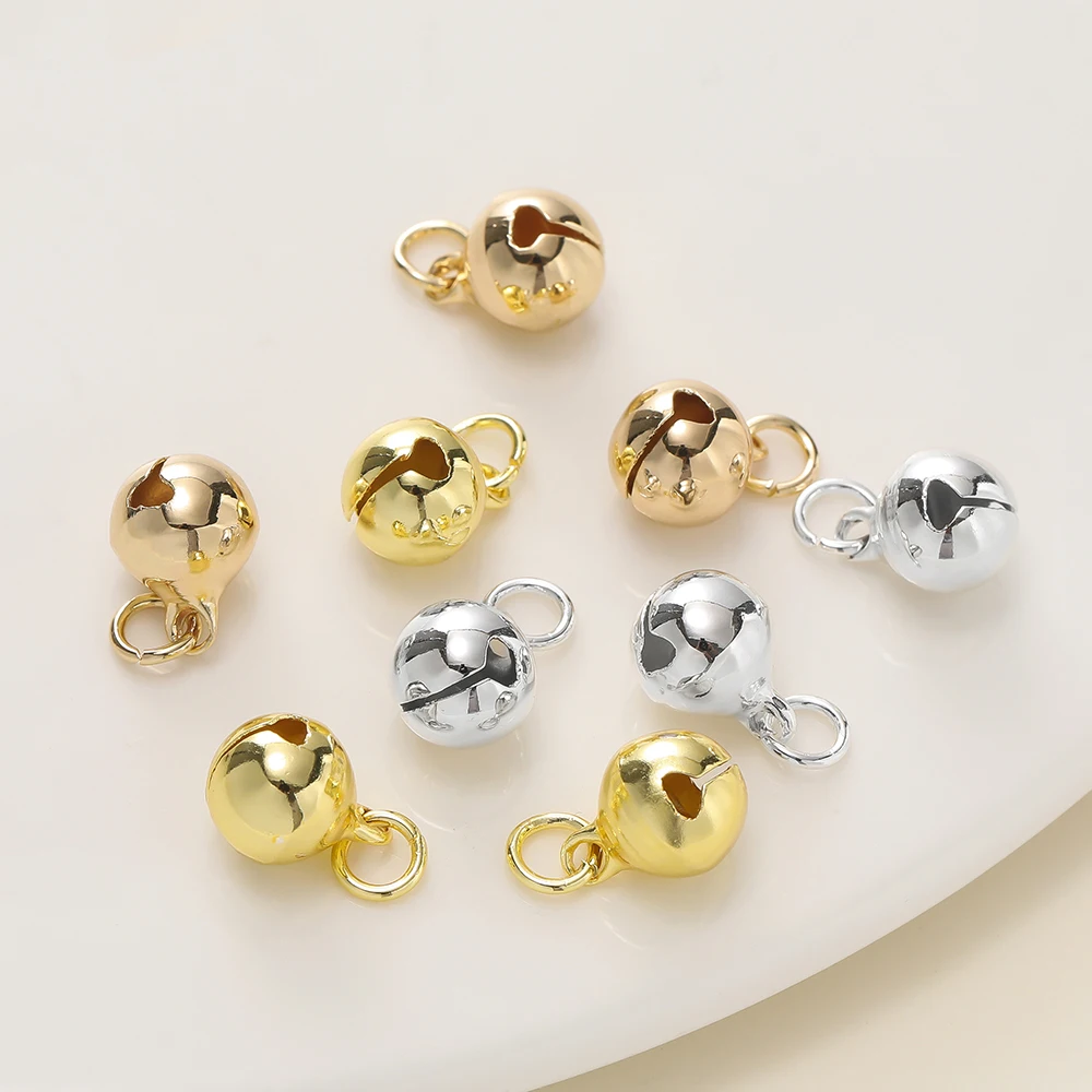 

5pcs/Lots Multi Sized Iron Jingle Bells Metal Pendant for Handmade DIY Bracelet Necklace Waist Chain Jewelry Making Accessories