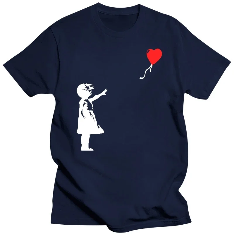 Design cotton S-5xl Pictures Graphic Comical summer Natural shirt  kcco balloon gi rl banksy t  harajuku  streetwear