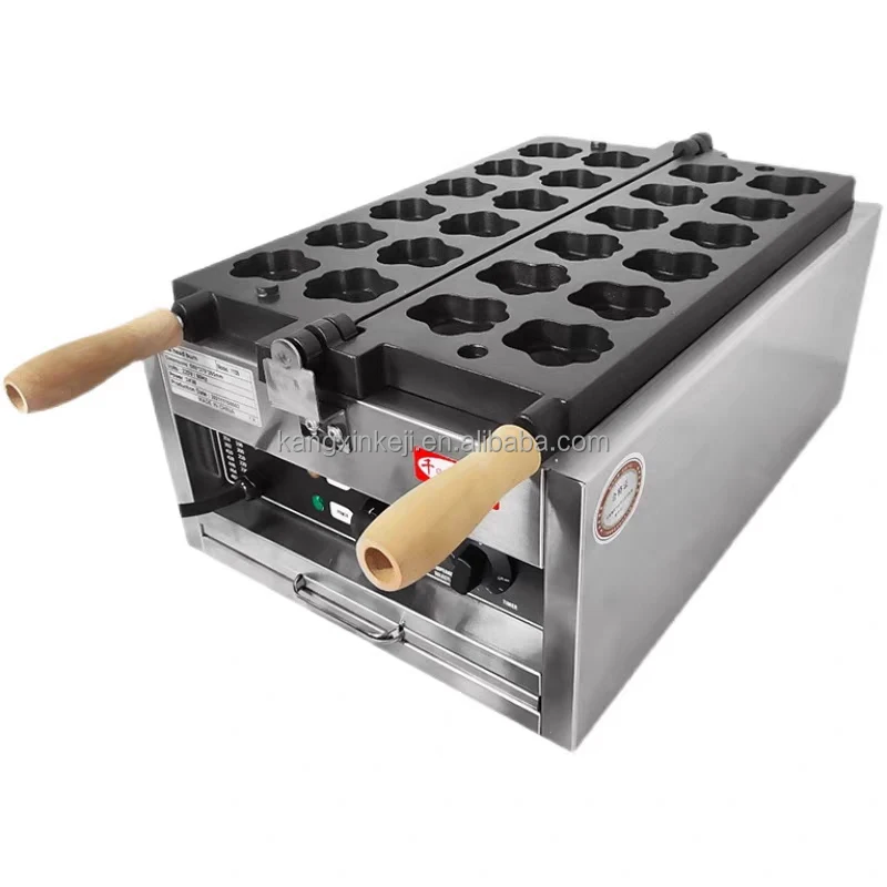 

Коммерческая электрическая машина для изготовления ломтиков тортов 110 В 220 В 16 сеток мини-вафель круглой формы