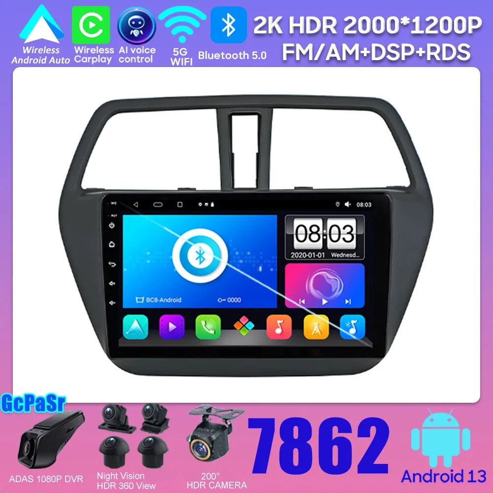 

Car Android For Suzuki SX4 S-Cross 2014-2017 Car Radio Player No 2din DVD Wireless Android Auto Intelligent System Rear Camera