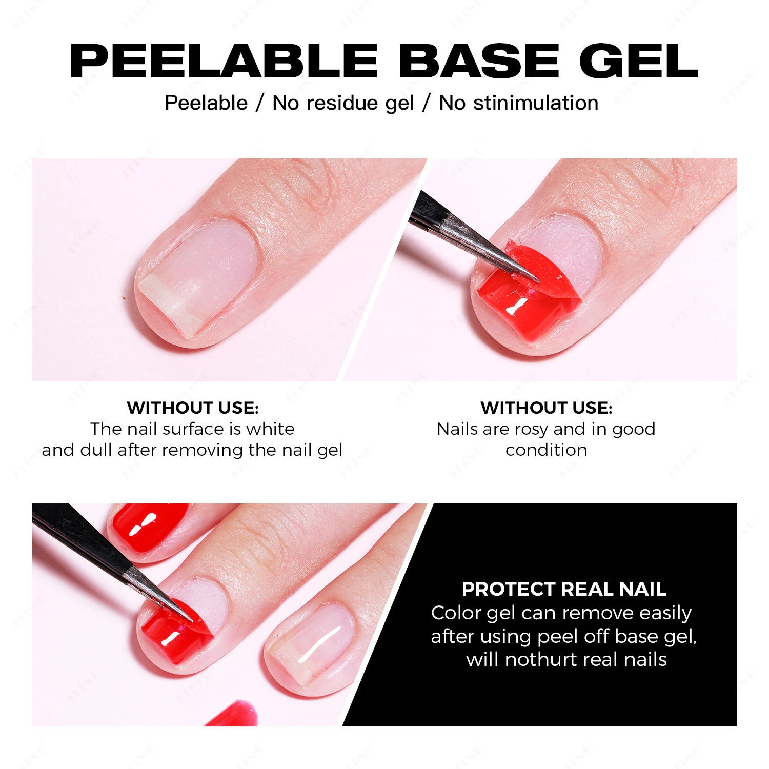 JTING 1個 15ml 新入荷 ピールオフ ベースコート ジェルネイルポリッシュ 高品質 長持ち ピールオフ ベースジェルポリッシュ