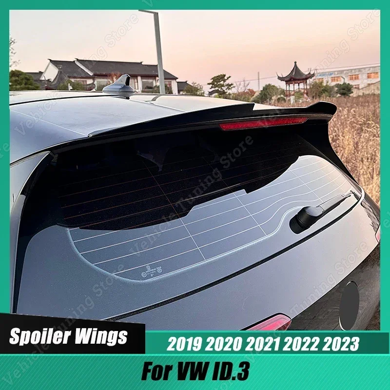 

Car Rear Roof Spoiler Wings Body Kit Tuning For VW ID.3 2019-2021 2022 2023 ABS Modification Accessories Gloss Black/Carbon Look
