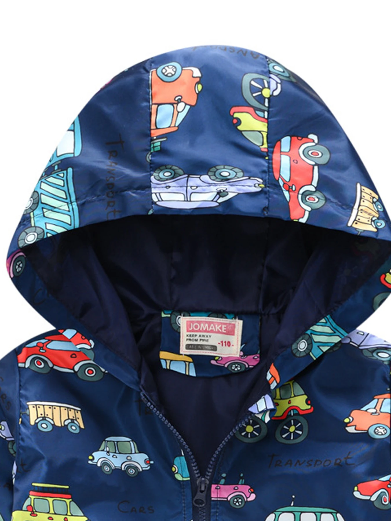 Boys Cartoon Dinosaur Print Zipper Hooded Jacket, Cardigan Collar Zipper Jacket,Kids Clothes Windbeark