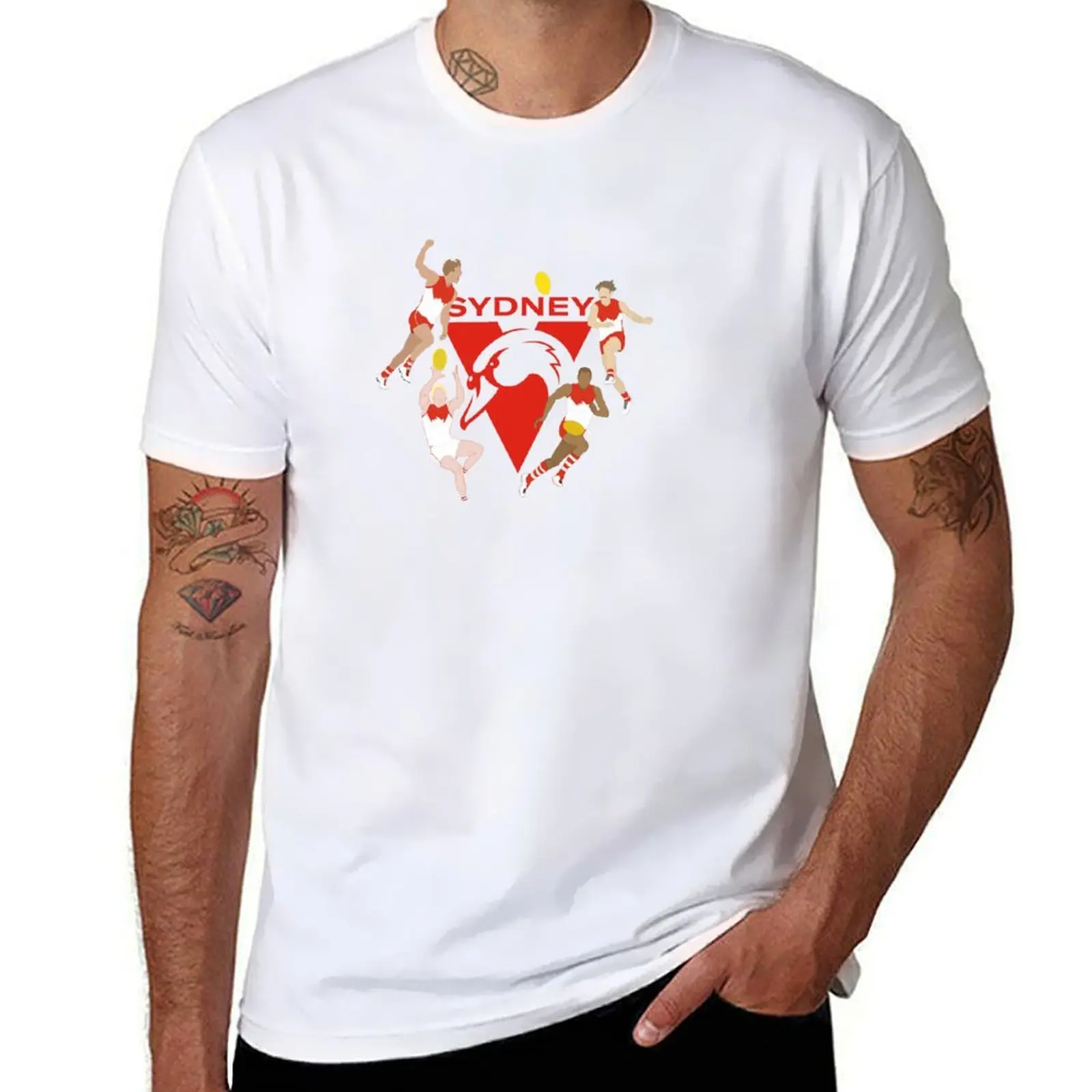 

Sydney Swans AFL Players Logo T-Shirt t shirts cotton 100% t shirts for man cotton soft t shirts for man pack white T-Shirt