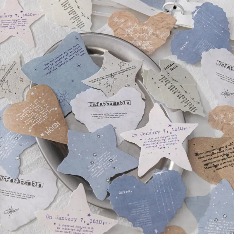 20 قطعة من Card Lover [سلسلة كاتبة] ورق قصاصات بلون الأرض العتيق مع فقرات طويلة باللغة الإنجليزية ومجلات نصية ممزقة