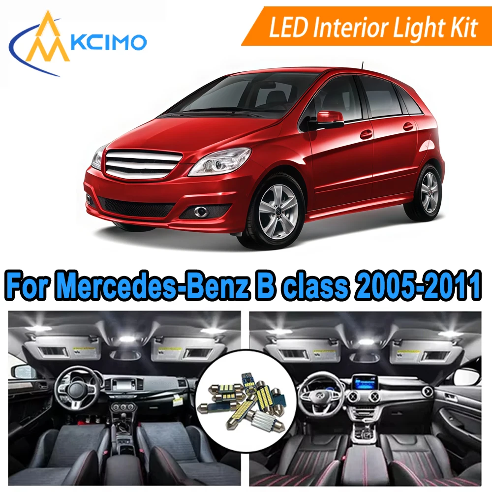 

Car Interior Lights Set For Mercedes-Benz B class W245 2005-2011 Dome Map Door​Light Bulbs Kit Replacement Plug and Play​