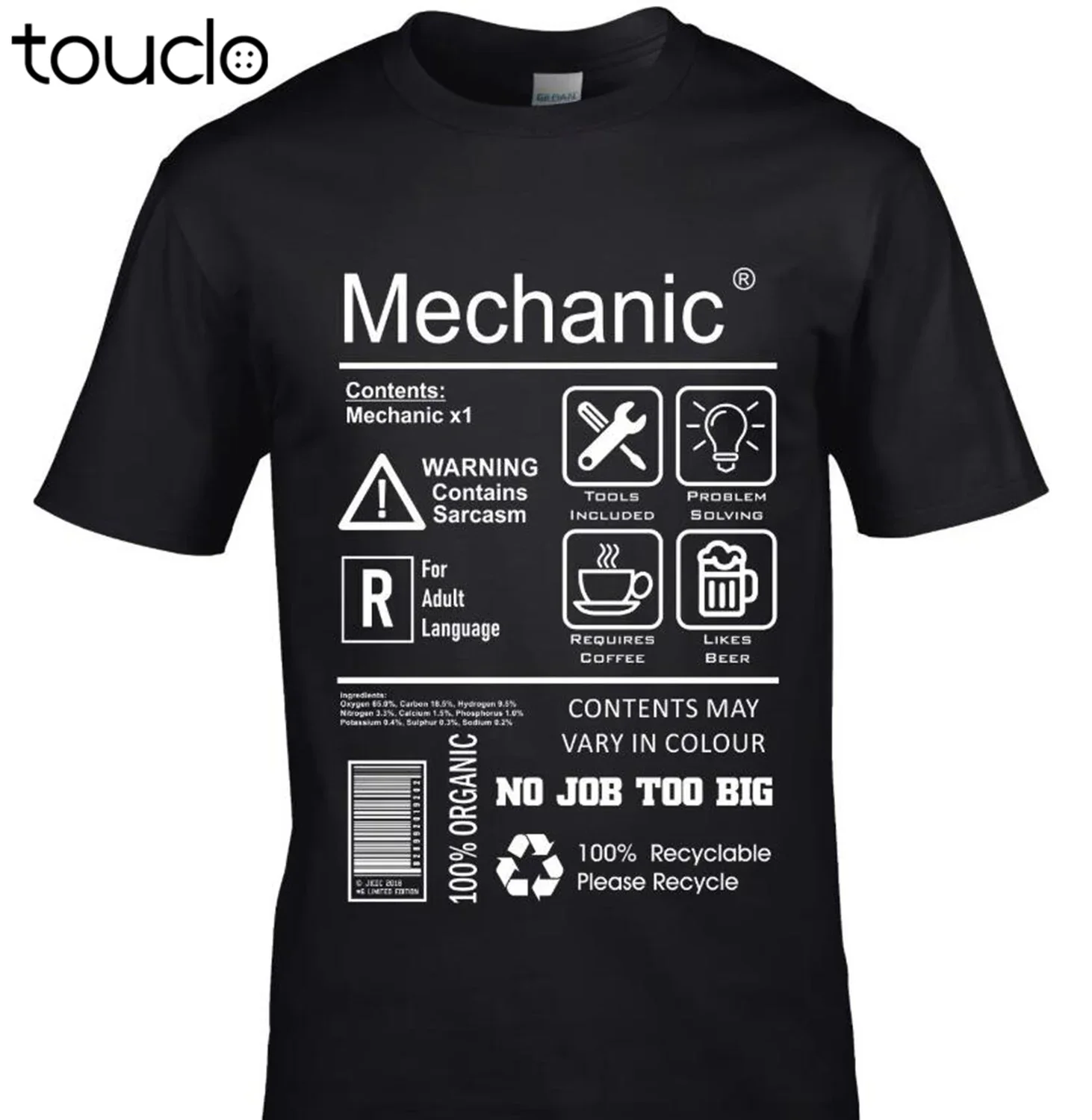 Funny Mechanic Package Care Instructions Mens T-Shirt Top Mechanical Engineer  New Fashion Print O-Neck Man Print T Shirt