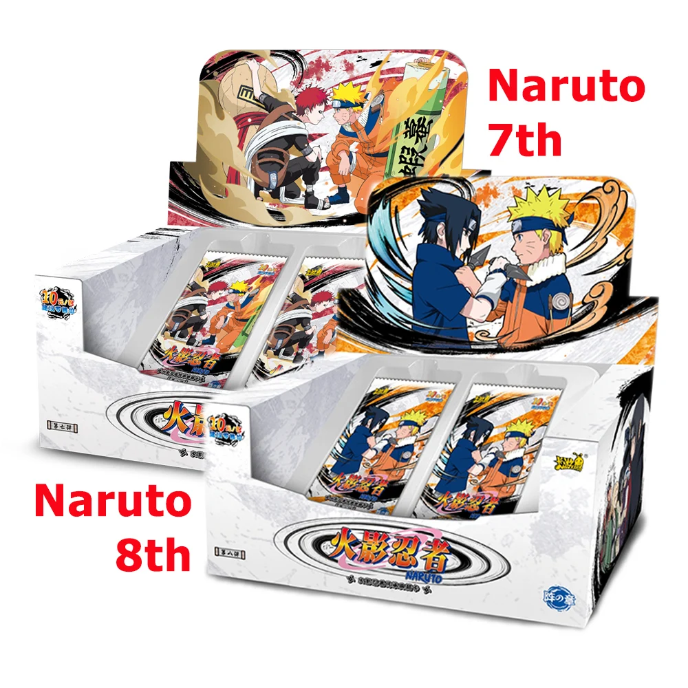 Genuine KAYOU Naruto Card Box Anime Figure Card Booster Pack Sasuke Collection Flash Cards Toy Christmas Birthday Gifts for Kids