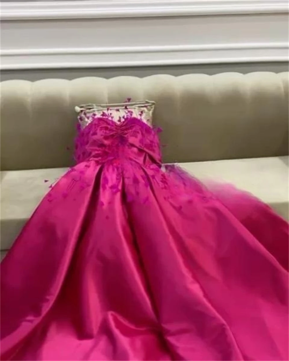 Customized Jiayigong  Exquisite  Off-the-shoulder Ball gown Cocktail Flowers Fold Draped S Occasion Evening Gown  prom dress lux