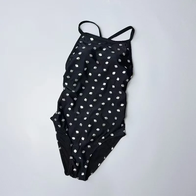 

Треугольный купальник для профессиональных тренировок, женский купальник с золотым штампом, янтарный одинарный, с накладкой на грудь, высокоэластичный полиэстер, спандекс