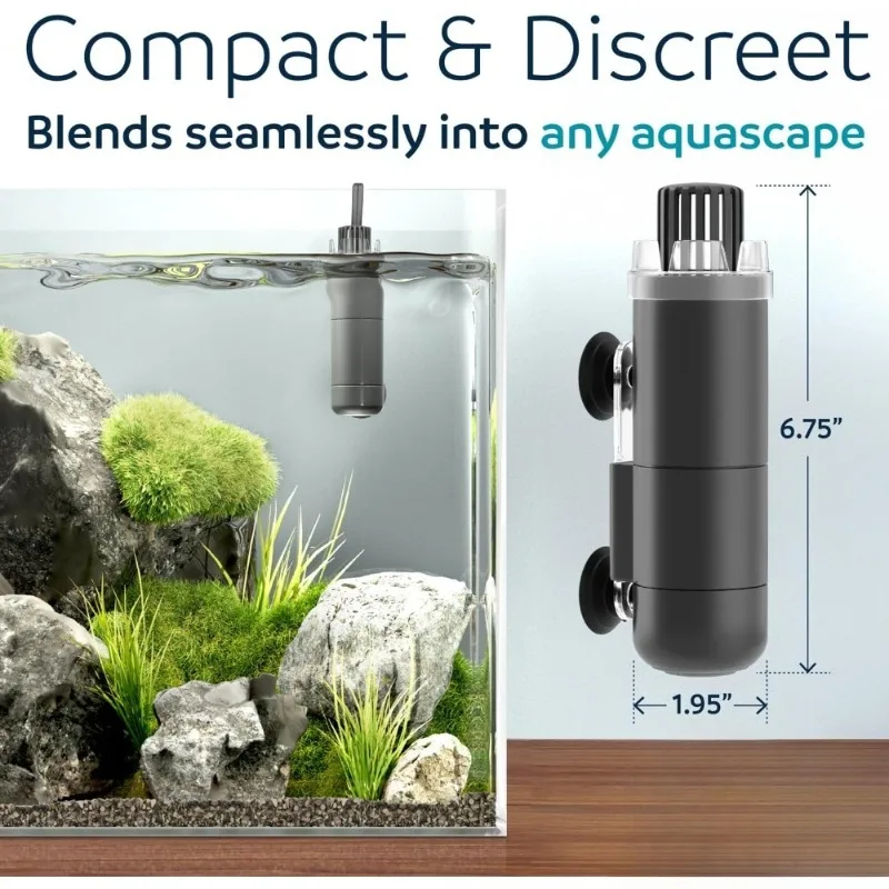 

Internal Surface Skimmer for Aquariums Adjustable Flow Quiet Oil Film Remover up to 160 Gal