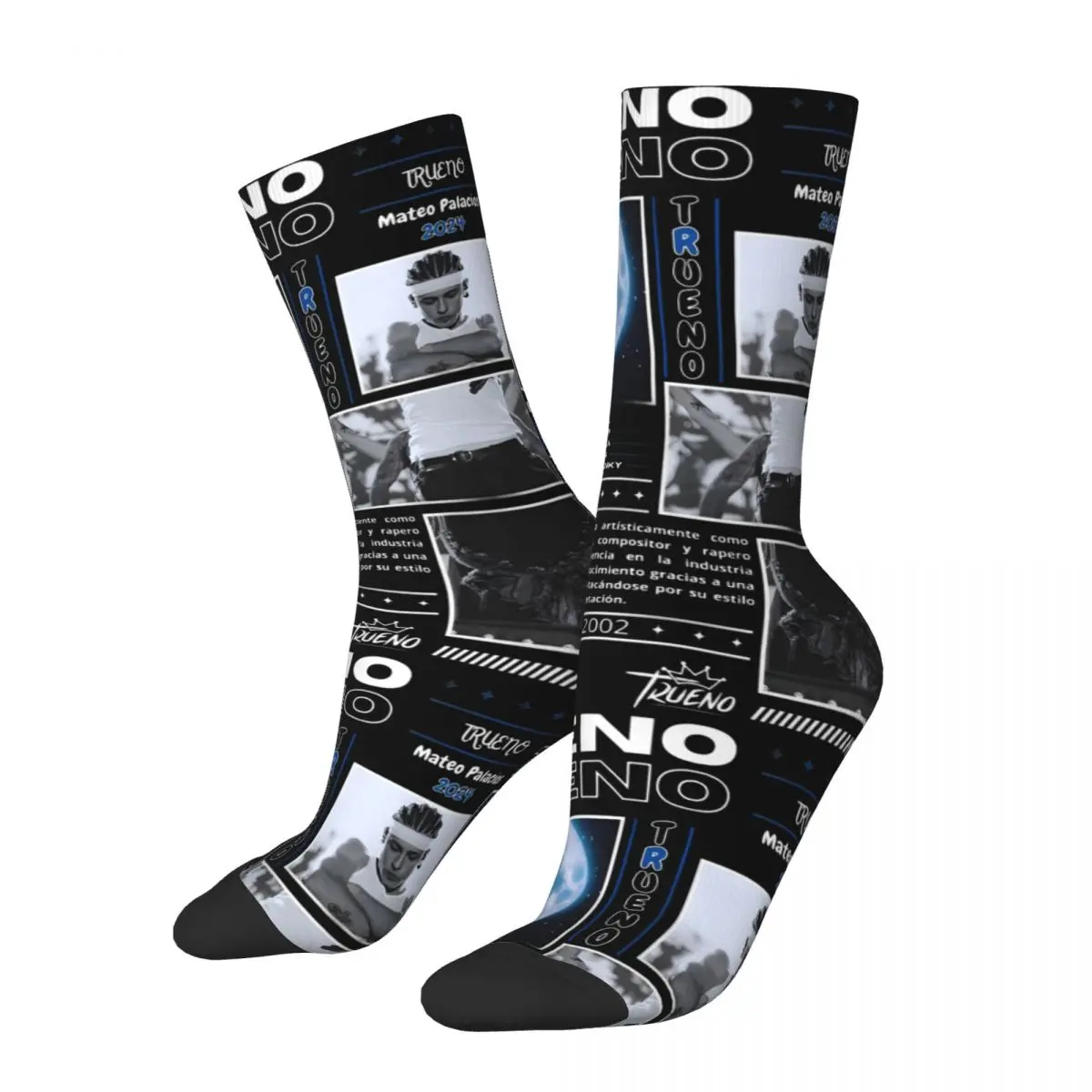 Unisex Trueno Album Outfits Socks Tour Sweat Absorbing Socks Soft For Party Wear