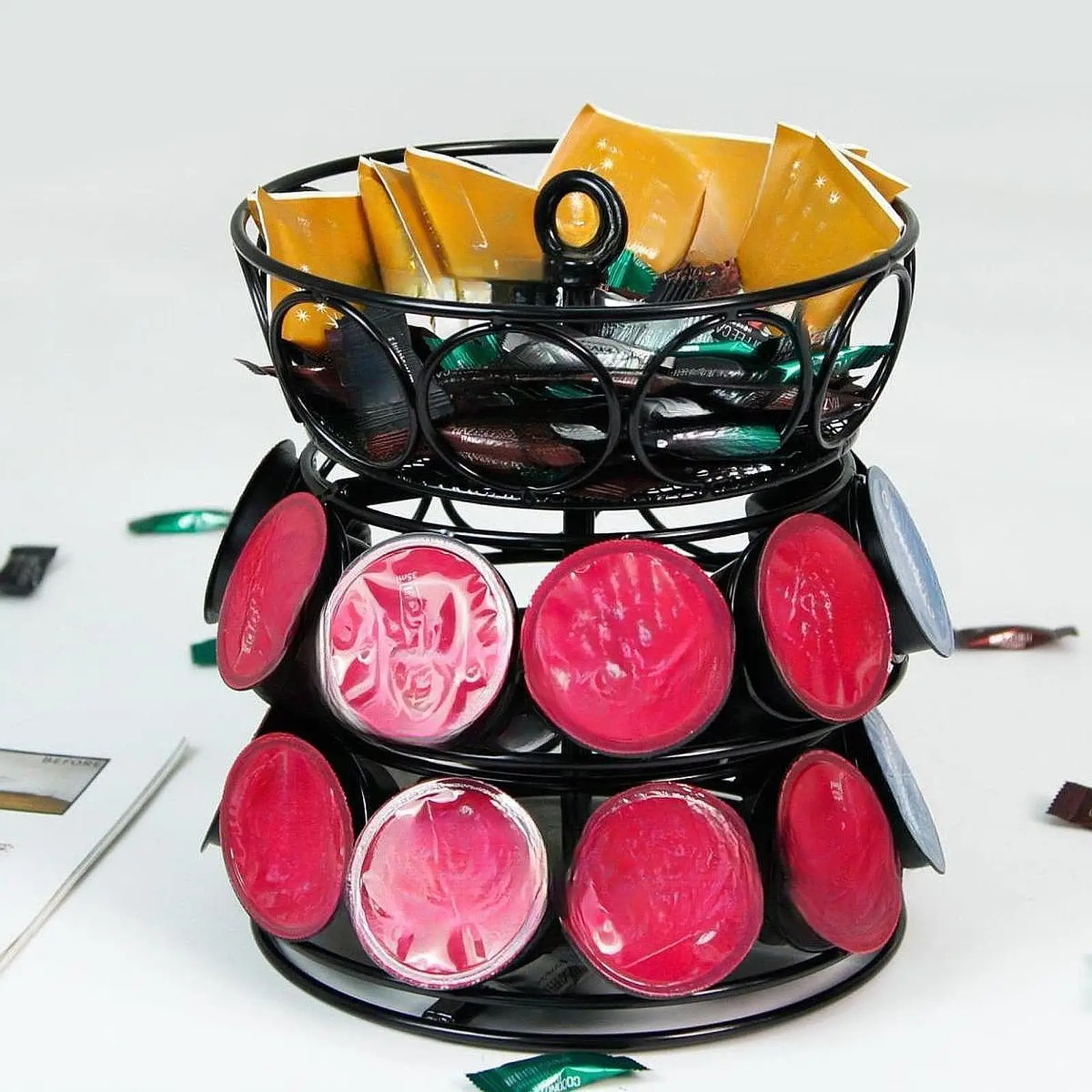 

Coffee Pod Holder Large Capacity Coffee Capsule Rack Coffee Pod Storage Organizer for Cafe Restaurant Countertop Hotel Kitchen