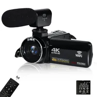 4K Ultra HD 56MP Video Blog Camcorder for YouTube 18X Digital Camcorder IR Night Vision WiFi Camcorder with Microphone