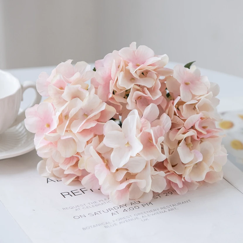 

5Pcs Silk Artificial Flowers Hydrangea Wedding Bridal Bouquets Christmas Home Garden Vase Festival Diy Gifts Box Decor Hot Sales