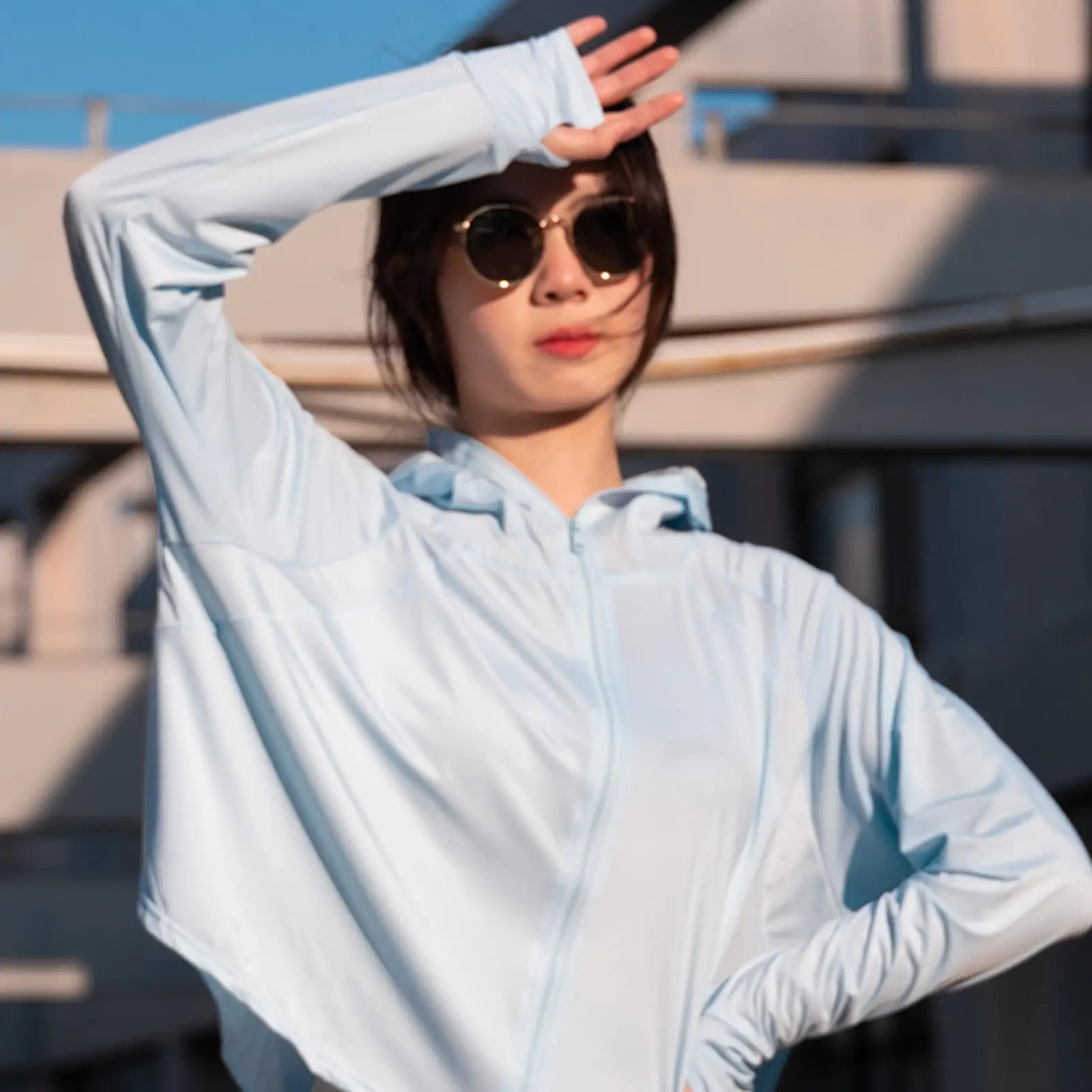 Sun Protective Jacket Cooling Long Sleeve Lightweight Shirt Sun Protection Jacket For Outdoor Hiking Walking Running Camping