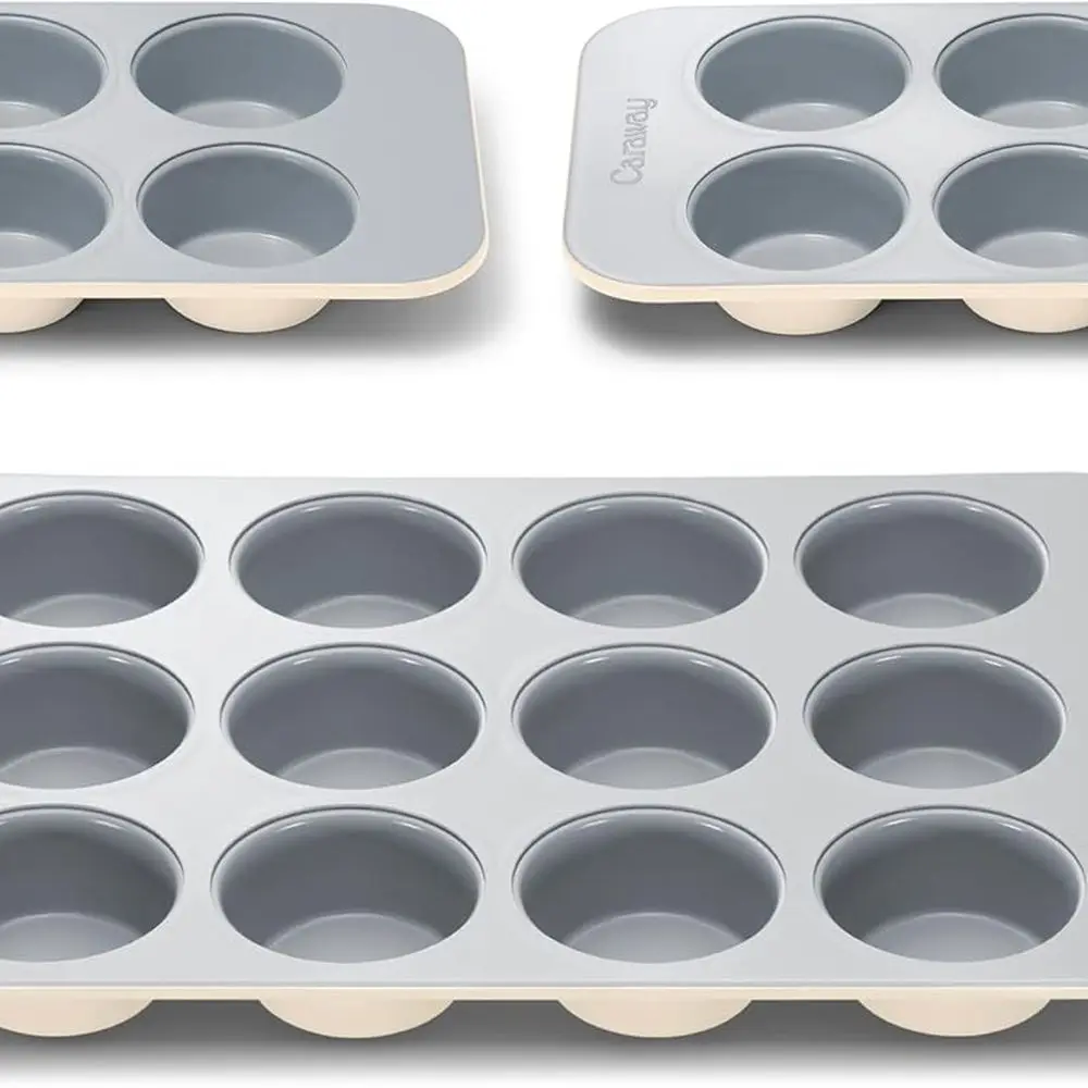 

Набор керамических форм для кексов — 2 чашки, 6 чашек и 1 чашки по 12 чашек — нетоксичный, без PTFE и PFOA — сердечник из алюминизированной стали — для выпечки кексов, муфти