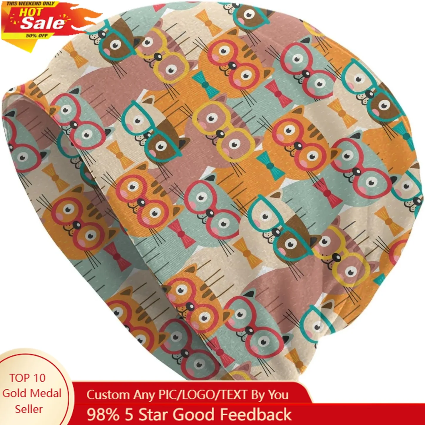 

Cute Beanie Chemo Hat Cancer Headwear Knitted Hats Baggy Slouchy Scarf Cap for Adults Women Men