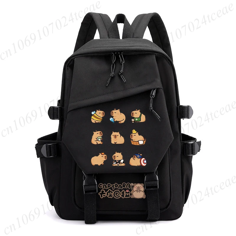 

Japanese Anime Funny Capybara Graphic School Bags Cartoon Capybara Graphic School Backpack Capybara ANIME High Quality Mochilas
