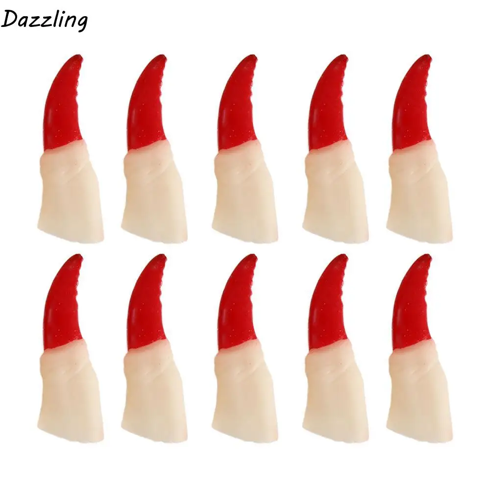 Spaventoso e divertente in gomma per bambini, unghie da strega, set di dita finte, giocattoli di scena di Halloween, decorazione della strega malvagia, naso di strega, forniture di Halloween