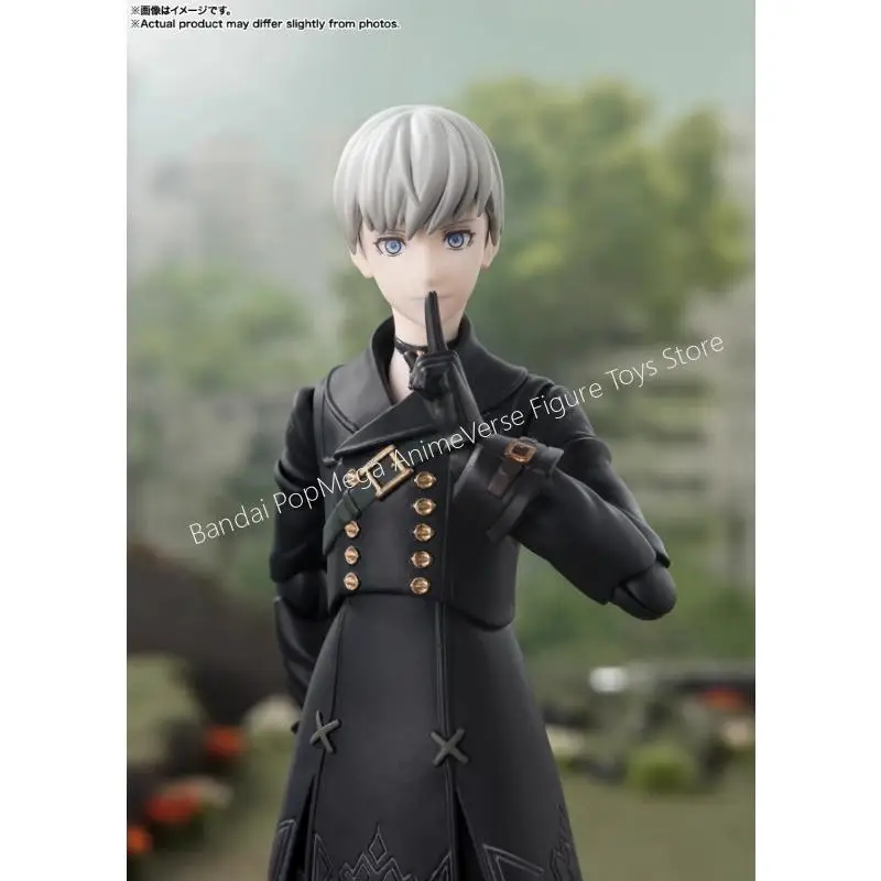 بانداي الأصلي NieR: Automata أنيمي الشكل SHF NieR: Automata Ver1.1a 9S ألعاب شخصيات الحركة للأطفال هدية تحصيل نموذج